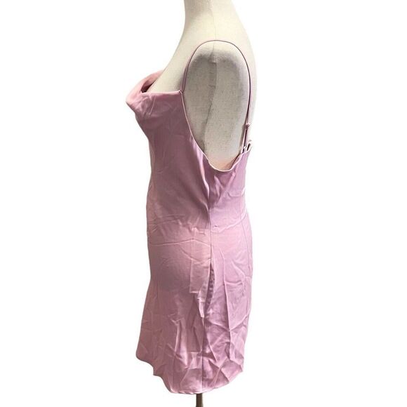 Urban Outfitters UO Mallory PINK Cowl Neck Slip Dress Adjustable Straps Size M - Picture 2 of 11